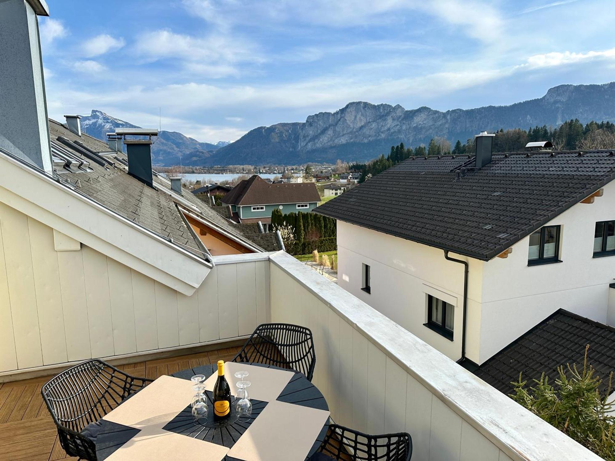 17Er Apartment Mit Sauna Und Privater Garage Mondsee Exterior foto